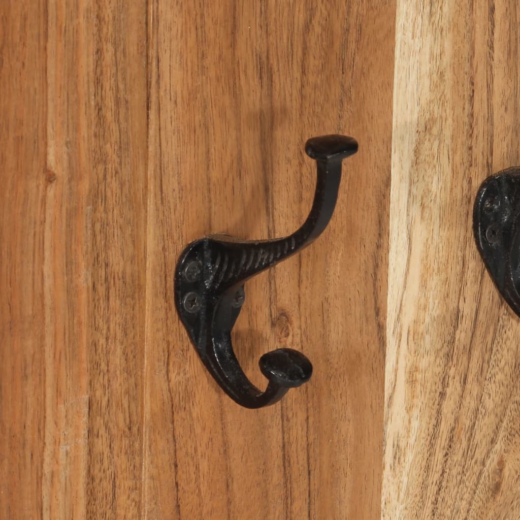 Coat Racks 2 pcs Solid Wood Acacia 38x100 cm